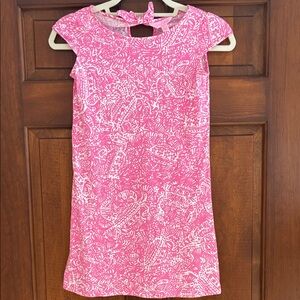 Lilly Pulitzer Pink and White Girls Shift Dress
